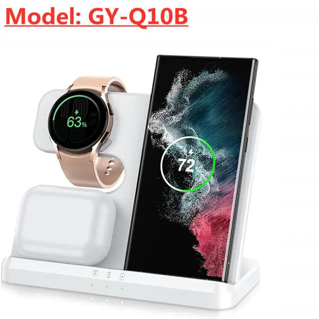 3-delige Samsung oplader | de 3-in-1 must-have oplader in de kleuren zwart en wit