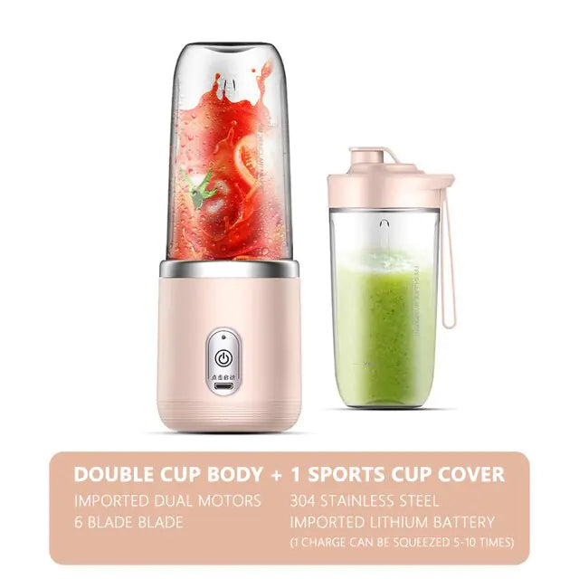 JuiceBlender | Nooit Meer Zonder: De Ultieme Draagbare Draadloze Blender voor Onderweg!