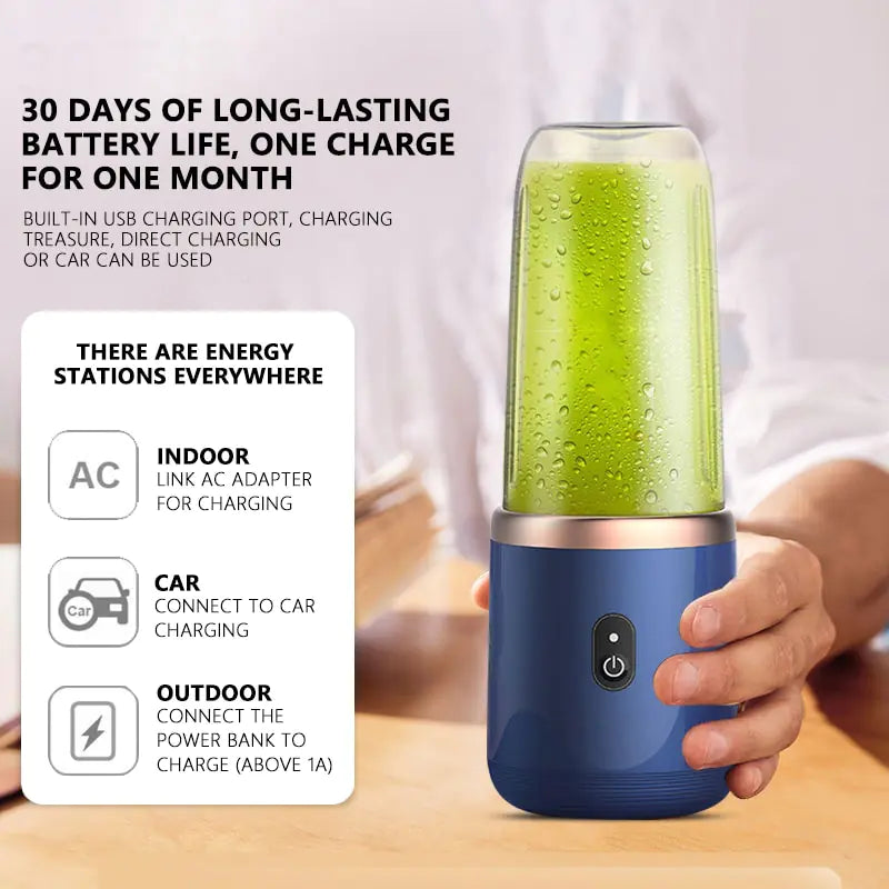 JuiceBlender | Nooit Meer Zonder: De Ultieme Draagbare Draadloze Blender voor Onderweg!